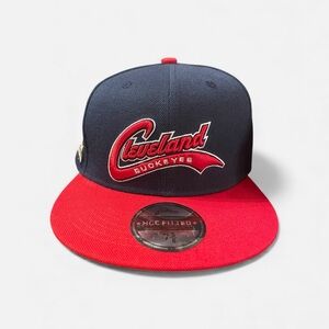 Cleveland Buckeyes Navy and Red Cap